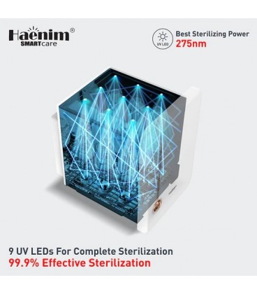 Haenim 4G+ Smart Classic UVC-LED Sterilizer (White Metal)
