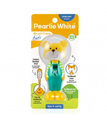 PEARLIE WHITE- KIDS POP-UP SOFT TOOTHBRUSH (BEAR DESIGN)