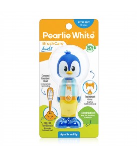 Pearlie White- Kids Pop-up Soft Toothbrush (Penguin Design)