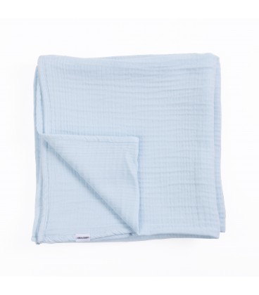 Kiki & Sebby 4-layer Muslin Blanket (Blue)
