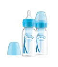 Dr Brown's 4 Oz / 120ml PP Narrow - Neck Options+ Bottle - Blue, 2-Pack