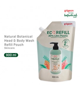 Pigeon Natural Botanical Baby 2 in 1 Head & Body Wash Refill 900ml