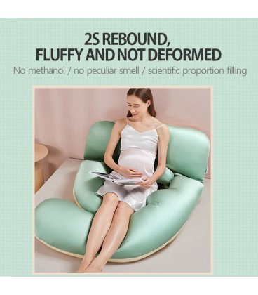 Mama Wonders | MamaSnooze Premium Pregnancy Pillow (Tencel Green)