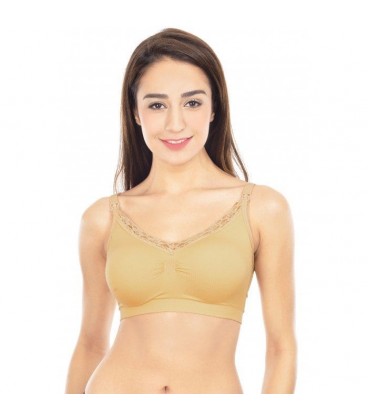 Lunavie Seamless Nursing Bra X 3 (Nude) (Small)