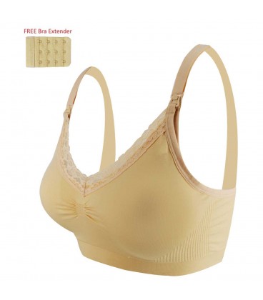 Lunavie Seamless Nursing Bra X 3 (Nude) (Small)