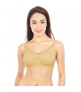 Lunavie Seamless Nursing Bra X 3 (Nude) (XLarge)