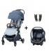 Beblum Navuto+ Travel System: Stroller with Infant Car Seat - Misty Blue
