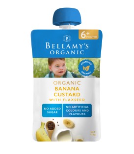 Bellamy's Organic Banana Custard With Flaxseed 120g
