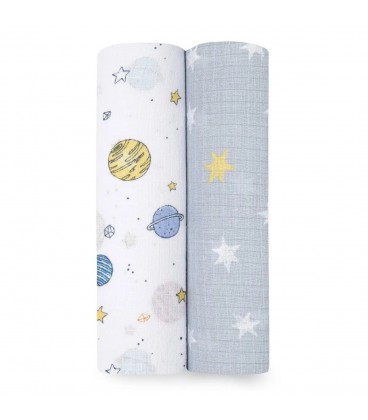 Aden + Anais Muslin Swaddle 2pk - Space Cadets