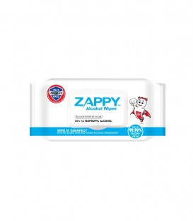 Zappy Alcohol Wipes 50 Sheets Resealable