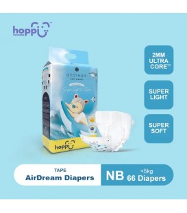 Hoppi AirDream Diapers Tape New Born 66's