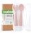 Haakaa Silicone Bendy Cutlery Set - Blush