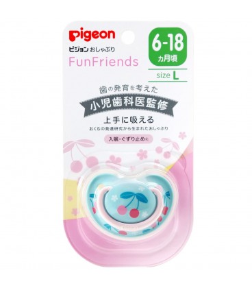 Pigeon Fun Friends Soother 6-18m L Size - Cherry