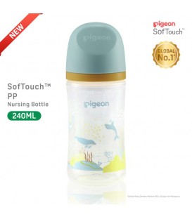 Pigeon SofTouch™ PP Nursing Bottle - Dolphin 240ml