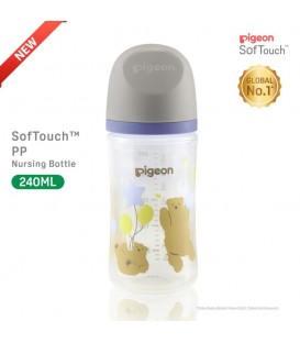 Pigeon SofTouch™ PP Nursing Bottle - Bear 240ml