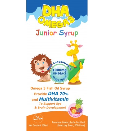 DHA Omega 3 Junior Syrup 150ml ( Twin Pack) [Expiry date: 09/2025]