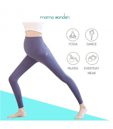 Mama Wonders | MamaFit Maternity Activewear Pants - LYCRA Antibacterial [Black]
