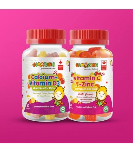 Gumazing 2 Pack Combo | Calcium & Vitamin D3 + Vitamin C & Zinc