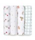 Aden + Anais Muslin Swaddle 4pk - Elephant Circus