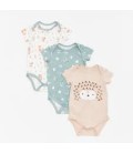 Not Too Big Bamboo Bodysuits (3 pack) Woodland (0-3M)