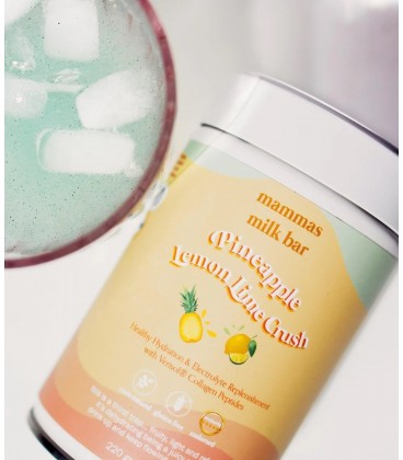 Mammas Milk Bar Pineapple Lemon & Lime Crush Hydration Electrolyte 220g