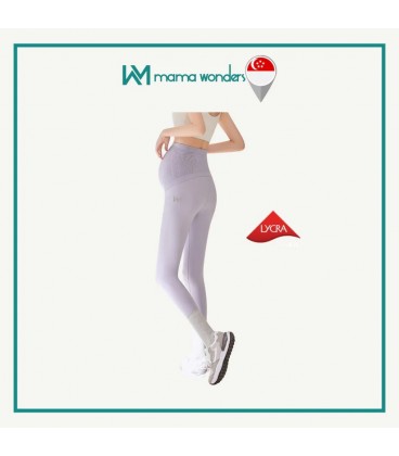 Mama Wonders | MamaFit Maternity Activewear Pants - LYCRA Antibacterial [Lavender]