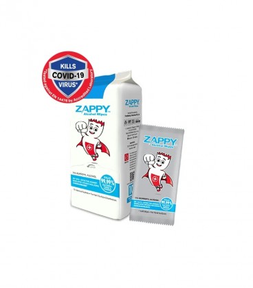 Zappy Alcohol Wipes 10s Individual Sachets