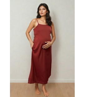 [Olive Basics] Hannah Reversible Midi Dress (Rust)