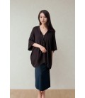 Olive Basics Deborah Nursing Kimono Cardigan (Charcoal)