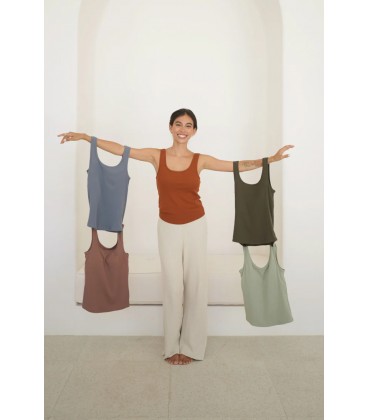 Olive Basics Esther Easy Latch Tank (Ash Blue)