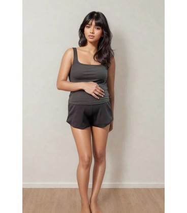 Olive Basics Rebecca Pocket Shorts (Asphalt)