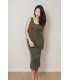 Olive Basics Sarah Reversible Button Tank (Olive)