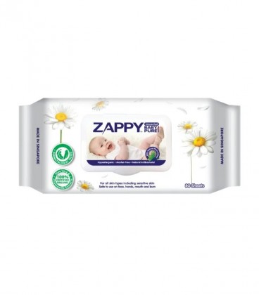 Zappy Baby Pure Wipes 80 Sheets (Unscented)