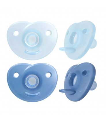 Philips Avent Curved Soothie 0-6M Blue