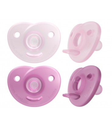 Philips Avent Curved Soothie 0-6M Pink