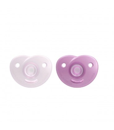 Philips Avent Curved Soothie 0-6M Pink