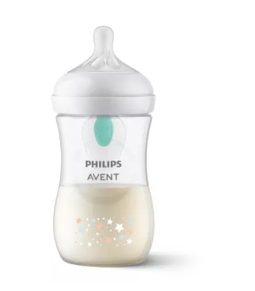 Philips AVENT SCY673/82 Natural Response AirFree Valve Bottle 1m+ 260ml (Stars)