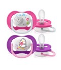 Philips Avent Ultra Air Soother 6-18M (Twin Pack) - Pink