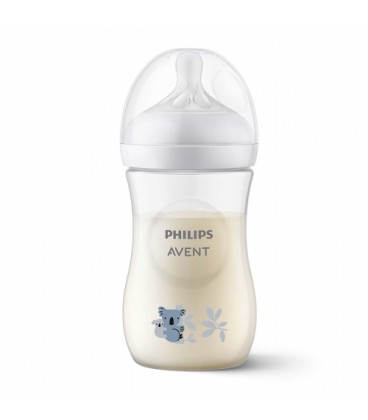 Philips AVENT SCY903/67 Natural Feeding Bottle with Responsive Koala Decoration 260 ml