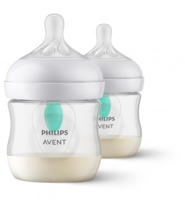 Philips Avent Natural Response Baby Bottle with Airfree Vent 125ml Twin Pack SCY670/02