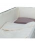 Beblum Starling Convertible Baby Cot Bundle (Beige Bedding Set) - Dove White