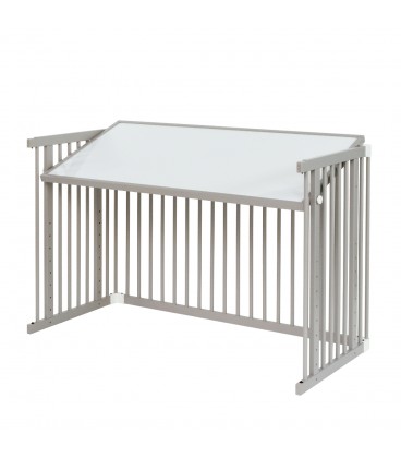 Beblum Starling Convertible Baby Cot Bundle (Safari Bedding Set) - Owl Grey