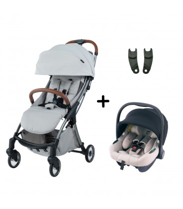 Beblum Navuto+ Auto Fold Stroller (23/24 Edition) Travel System - Hazelnut Nova (Moonlight)