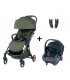 Beblum Navuto+ Auto Fold Stroller (23/24 Edition) Travel System - Mercury Nova (Alpine)