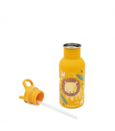 Sassi Stainless Steel Bottle - Chompy The Lion (500ml)