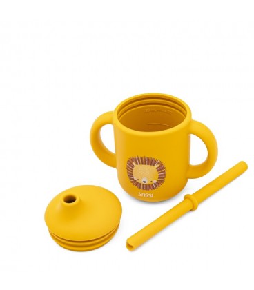 Sassi Silicone Straw Cup - Chompy the Lion