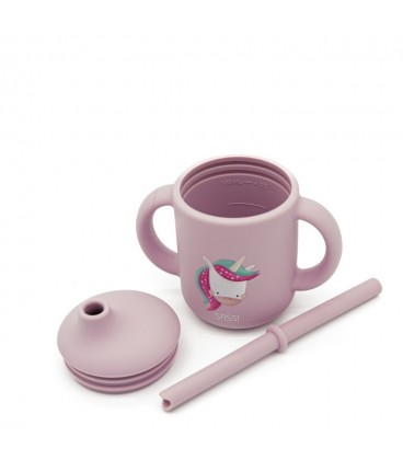 Sassi Silicone Straw Cup - Sparkly the Unicorn