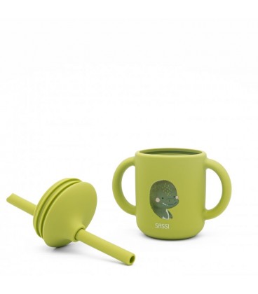 Sassi Silicone Straw Cup - Cracky the Dinosaur