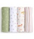 Aden + Anais Muslin Swaddle 4pk - Sage Woodland