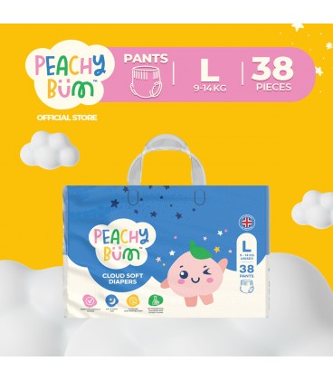 Peachy Bum Cloud Soft Diaper Pants (Size L) 38 pcs